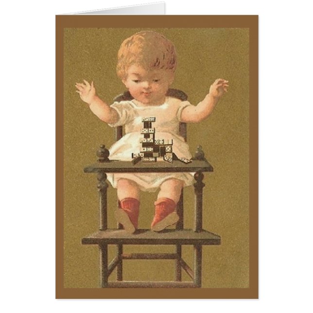 Carte Victorian Toddler en haute chaise (Devant)