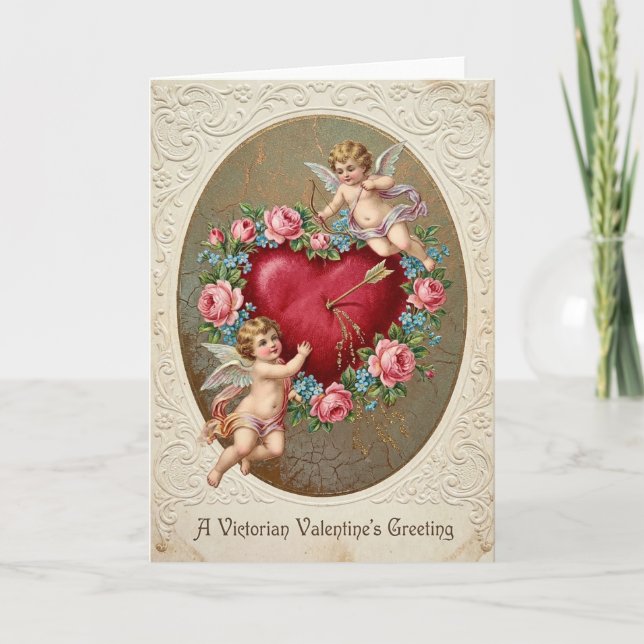 Carte Victorian Valentines Cupid Card (Devant)
