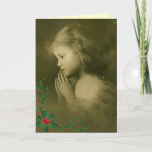 Carte victorienne d'ange de Noël