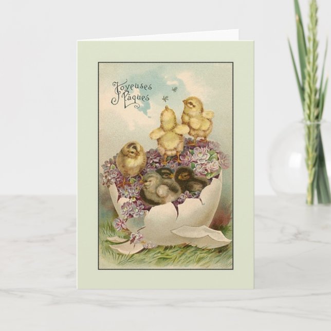 Carte victorienne de Joyeuses Pâques Pâques de (Devant)