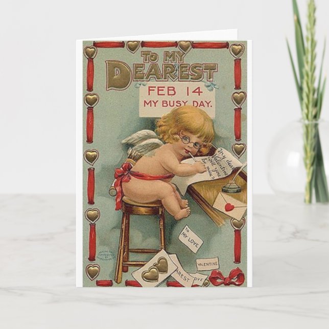 Carte victorienne de Saint-Valentin de lettre (Devant)