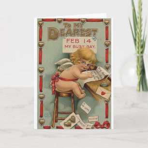 Carte victorienne de Saint-Valentin de lettre