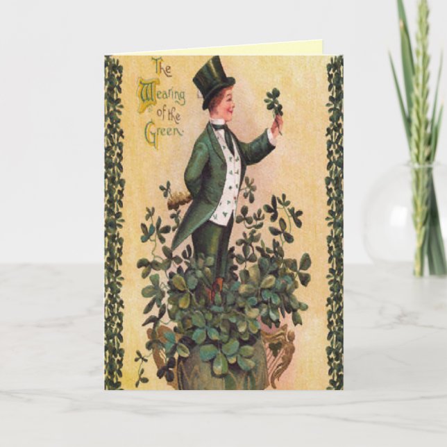 Carte victorienne du jour de St Patrick de (Devant)