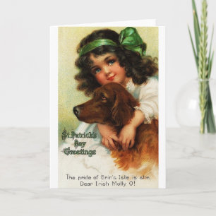 Carte victorienne du jour de St Patrick de poseur