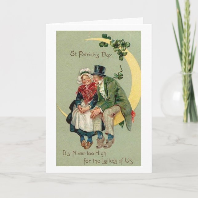 Carte victorienne du jour de vieux St Patrick de (Devant)