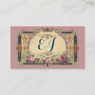 Carte victorienne succulente de monogramme de