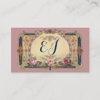 Carte victorienne succulente de monogramme de