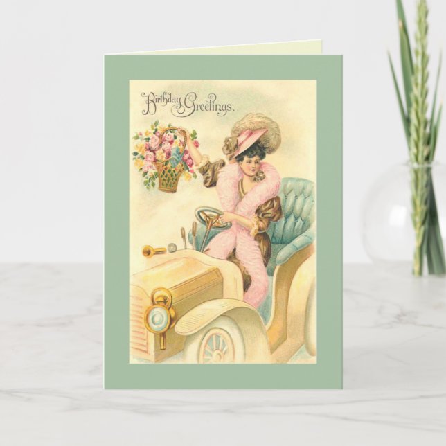 Carte Victorienne vintage Anniversaire (Devant)