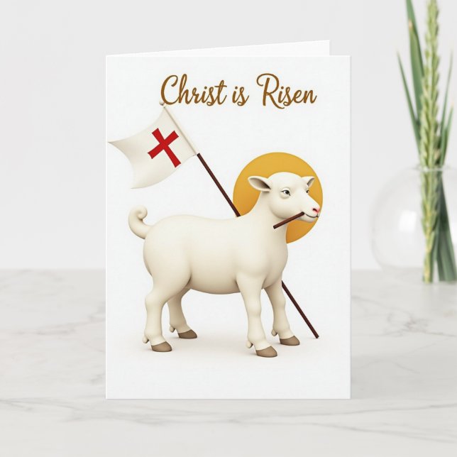 Carte Victorious Sheep Celebration Card (Devant)