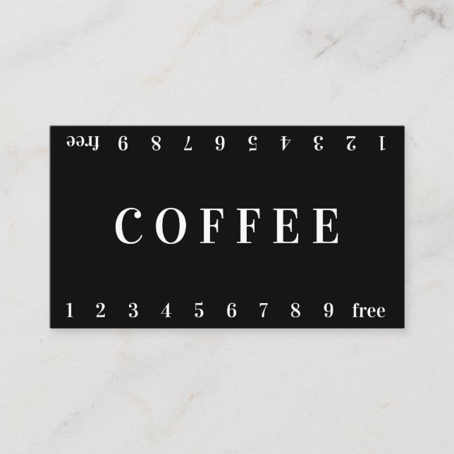 Carte Vida Double Numéro Loyauté Café Punch Card (Devant)