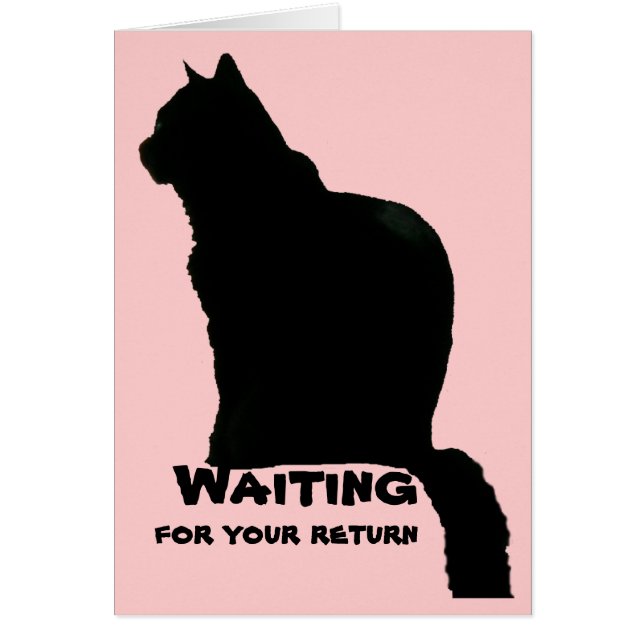 Carte - vide - Silhouette de chat (Devant)