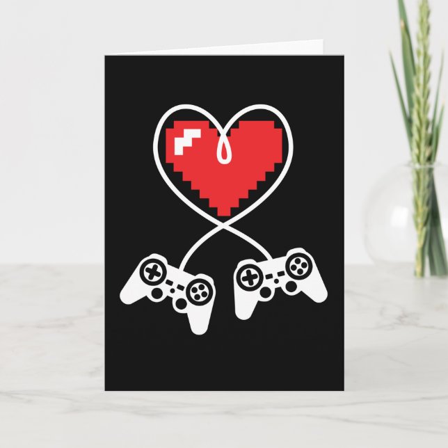 Carte Vidéo drôle de la Saint-Valentin Joueur Jeux Homme (Devant)