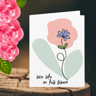 Carte Vie en pleine floraison Fleur sauvage Abstrait vie