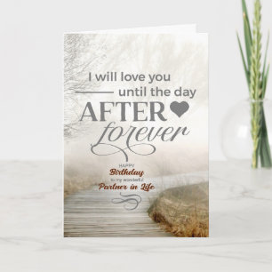 Carte Vie Partenaire Foggy Coastal Path Romantique Anniv