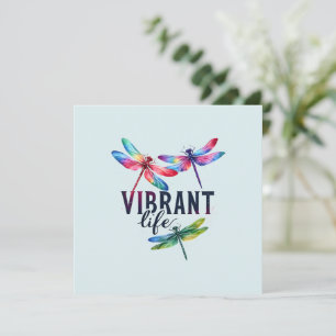 Carte Vie vibrante - libellule artistique