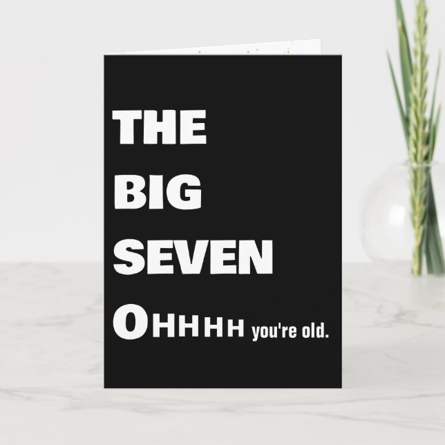 Carte Vieille 70e Humour d'anniversaire (Devant)