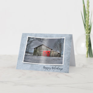 Carte Vieille grange en hiver