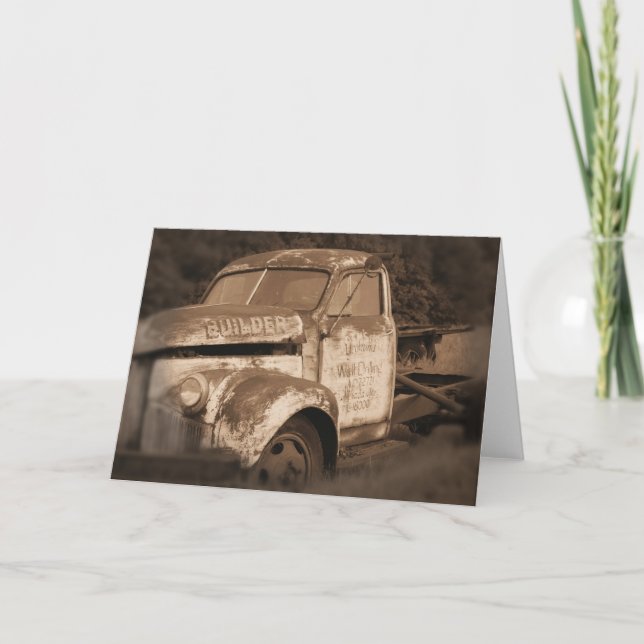 Carte Vieille photo rouillée retirée de camion (Devant)