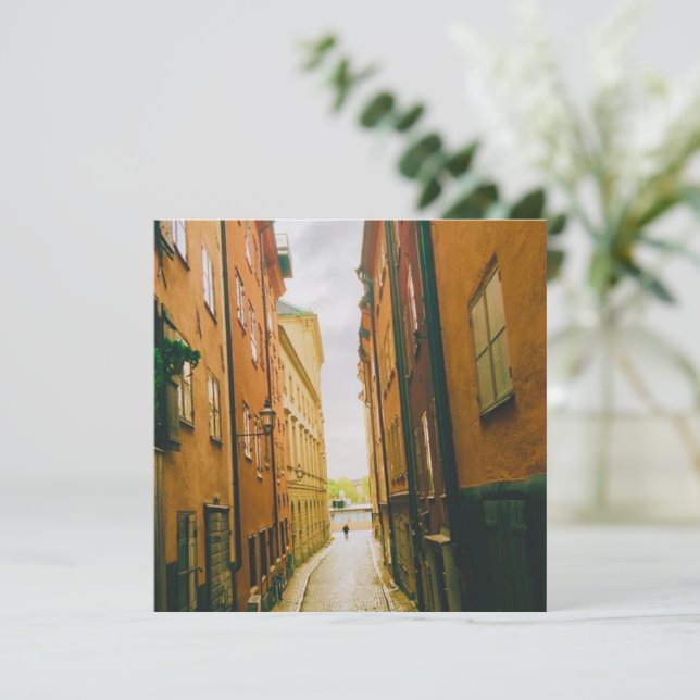 Carte Vieille ville historique, Gamla Stan, Stockholm, S (Debout devant)