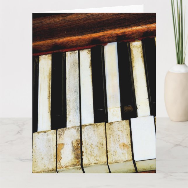 Carte Vieilles clés vintages de piano (Devant)