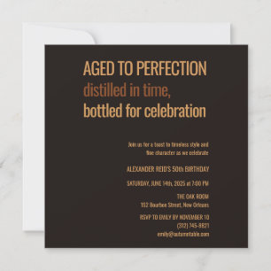 Carte Vieilli à la perfection Anniversaire Whisky