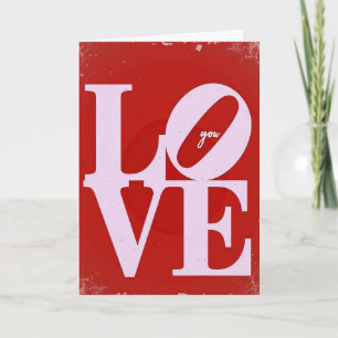 Carte Vieillie 'Love You Rose'