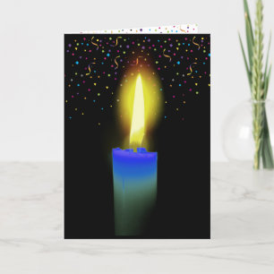 Carte Vieillir la bougie d'anniversaire