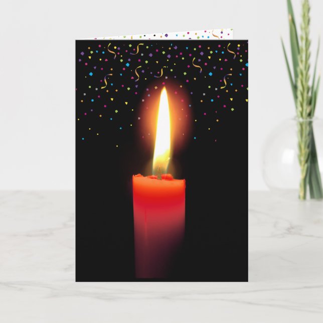 Carte Vieillir la bougie d'anniversaire (Devant)