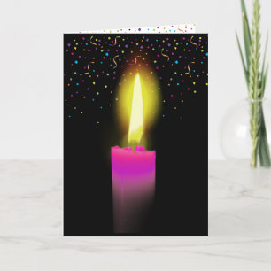 Carte Vieillir la bougie d'anniversaire