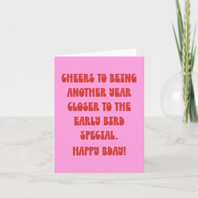 Carte Vieillissement amusant vieillir Humour narky Anniv (Devant)