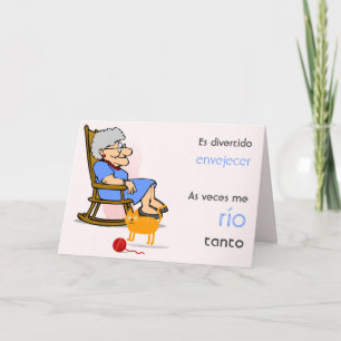 Carte Vieillissement drôle Vielle femme en espagnol