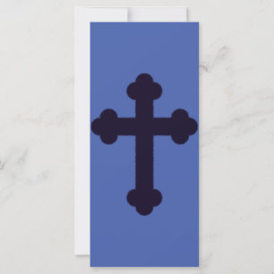 Carte Vielle croix christienne violette