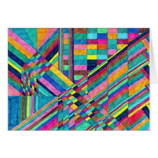 Carte vierge abstraite des pastels from 1960