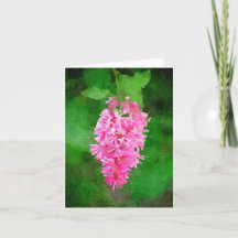 Carte vierge aquarelle Lilas Rose