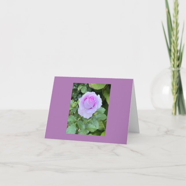 Carte vierge avec Rose (Devant)