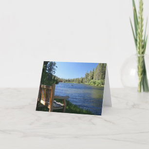 Carte vierge, banc sur le lac mountain