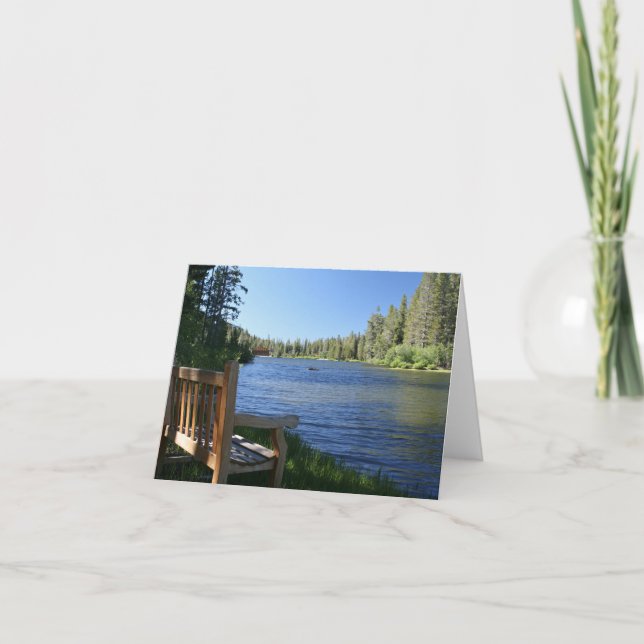 Carte vierge, banc sur le lac mountain (Devant)