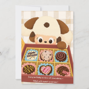 Carte vierge Chien en Chocolat Chien mignon pers