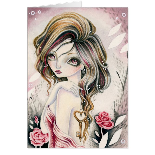 Carte vierge - * clé à mon coeur * (Devant)