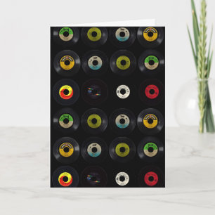 Carte vierge d'album de disque vinyle rétro