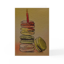 Carte vierge d'anniversaire de Macaron
