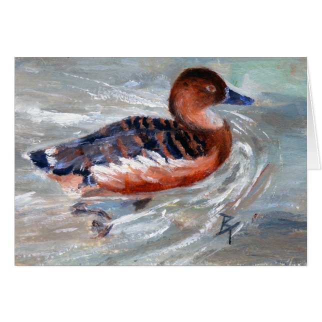 Carte vierge de canard de natation (Devant horizontal)