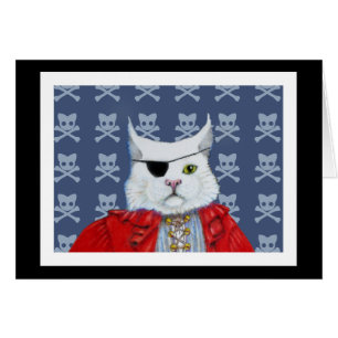 Carte vierge de chat de pirate