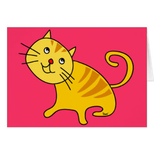 Carte vierge de chat timide