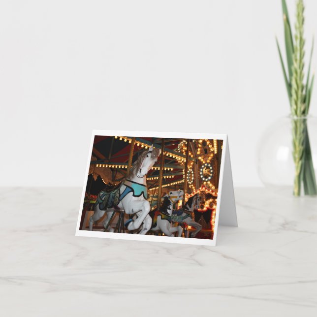 Carte vierge de cheval de carnaval (Devant)