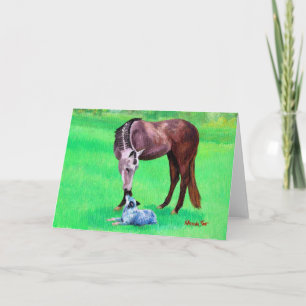 Carte vierge de chien quart de cheval de meilleurs