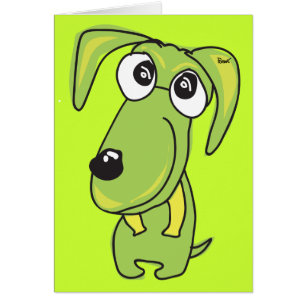 Carte vierge de chien vert