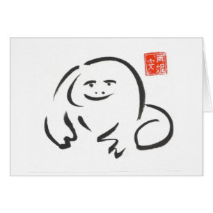 Carte vierge de grenouille de zen
