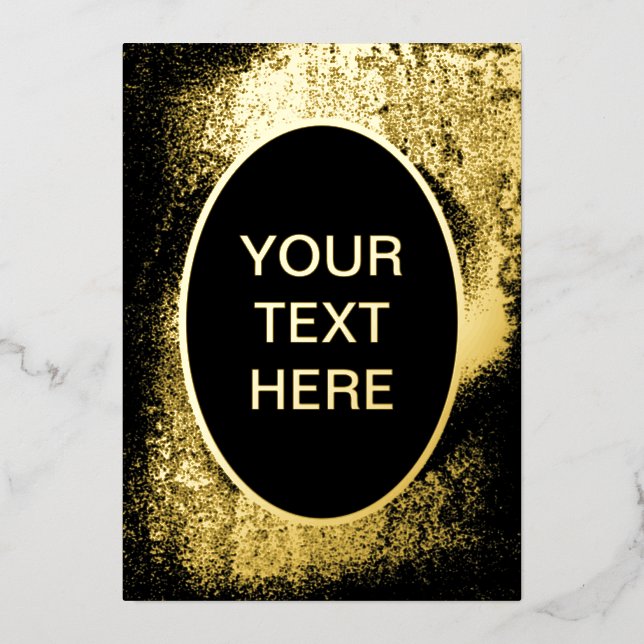 Carte vierge de Grunge doré, Gritty et Glamour (Recto)