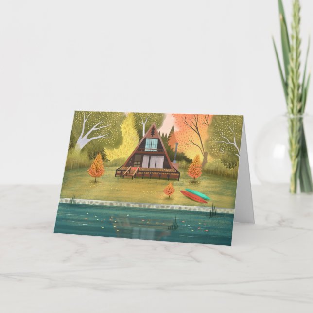 Carte vierge de la maison de Cabine A-Frame (Devant)